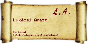 Lukácsi Anett névjegykártya