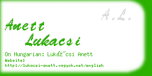 anett lukacsi business card